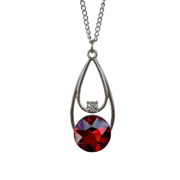 Gala Gleam Brown Topaz Teardrop Pendant Necklace 30" by Paparazzi w/ Earrings - Picture 2 of 9